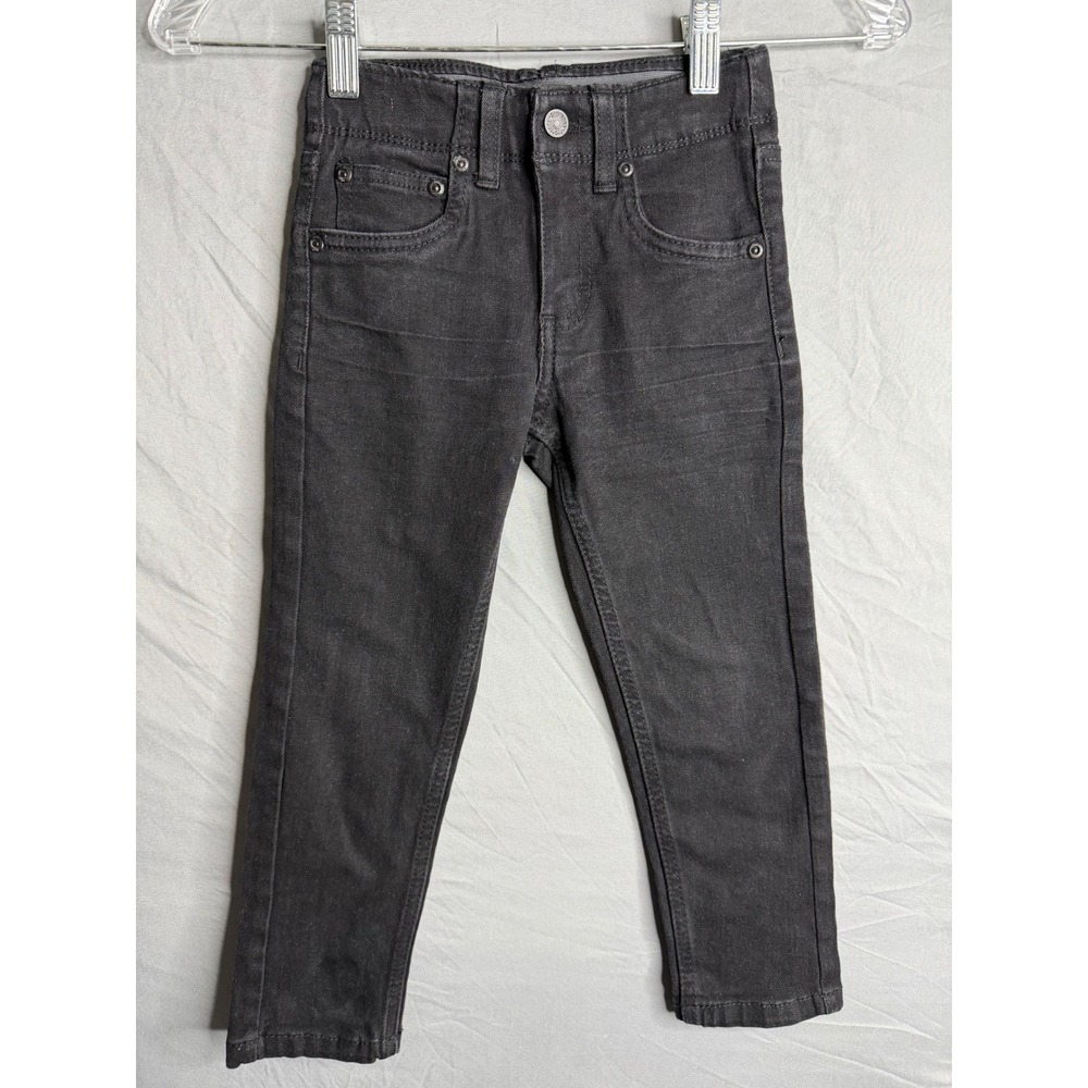 Lee Boys Extreme Comfort Slim Fit Jeans Black Denim Size 4 Adjustable Waist